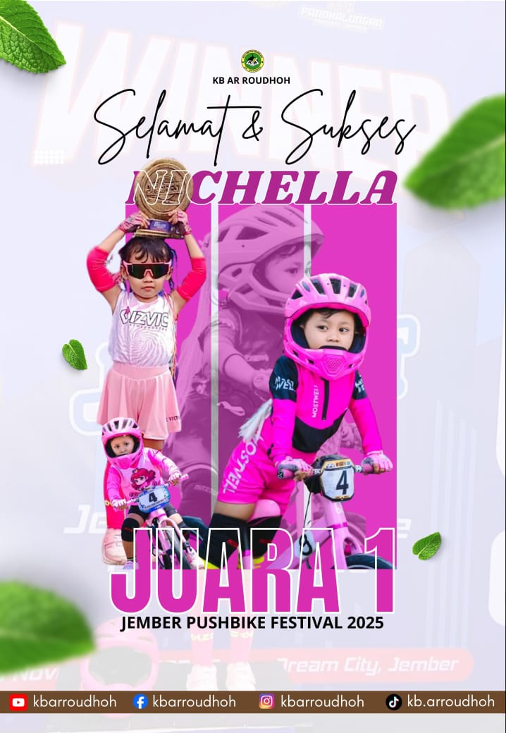 Siswa PAUD Ar-Roudhoh Raih Juara 1 Elit pada Jember Pushbike Festival 2025