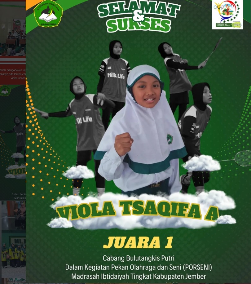 Viola Tsaqifa A Raih Juara 1 Bulu Tangkis Putri PORSENI Kabupaten Jember 2023