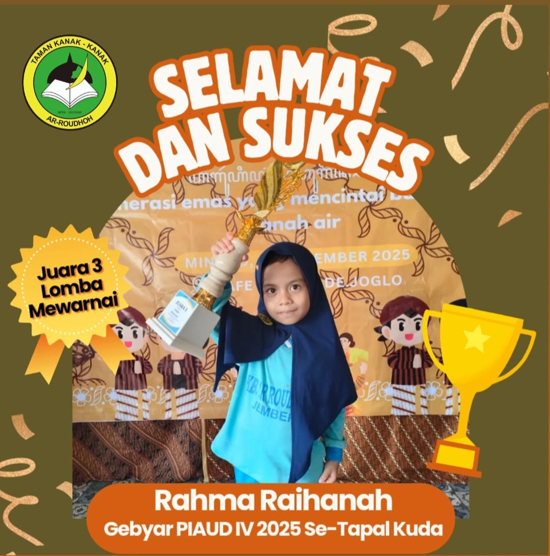 Juara 3 Lomba Mewarnai dalam ajang Gebyar PIAUD IV Tahun 2025 Se-Tapal Kuda